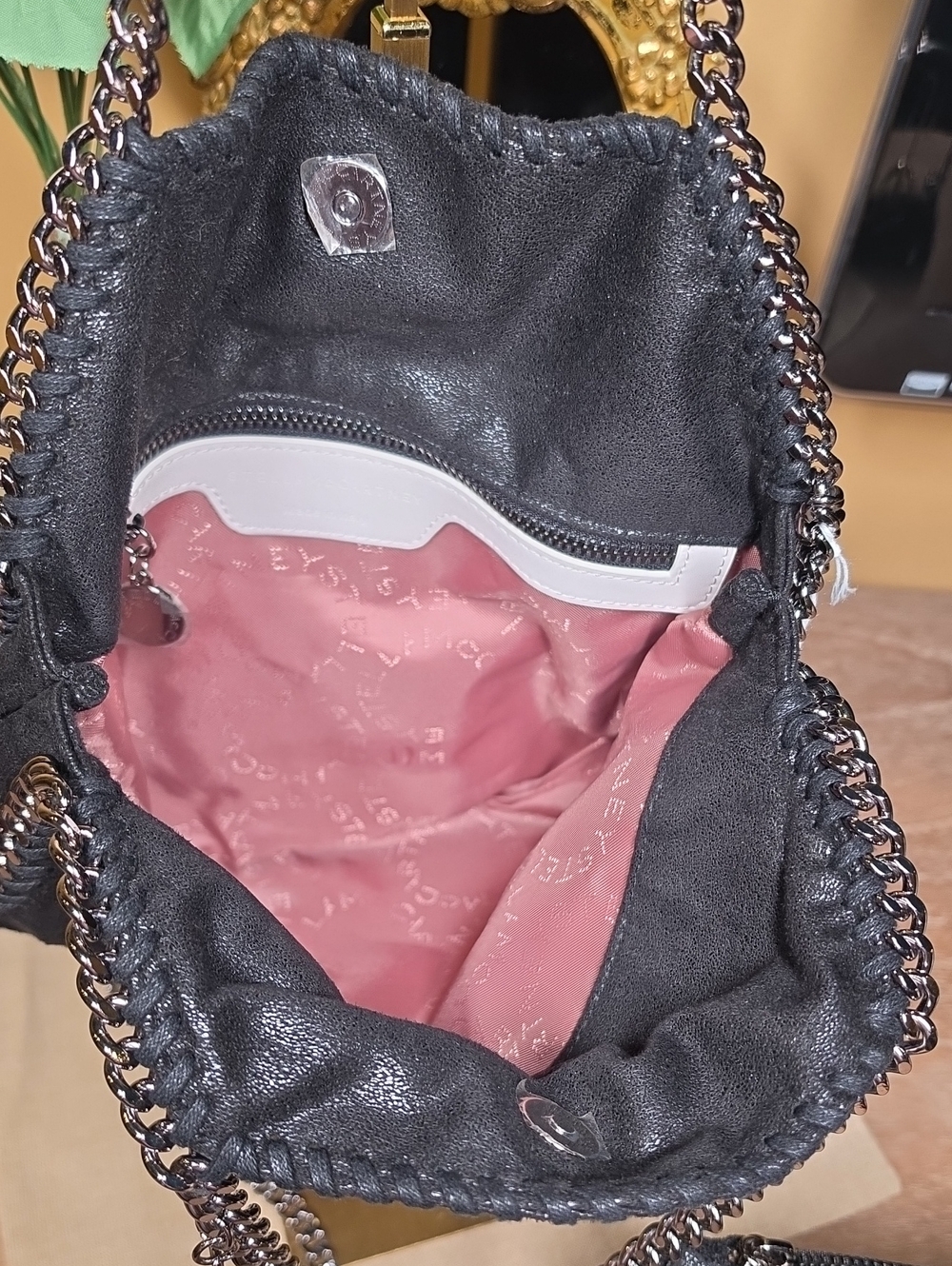 Stella McCartney Falabella Graffiti Logo Fold-Over w/ Matching Pouch SET! - Picture 5 of 16